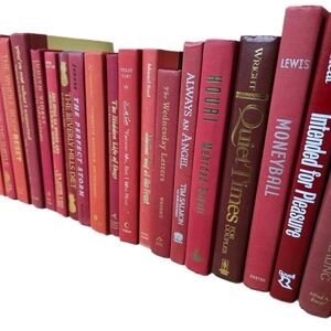 RED / Burgundy Book Decor: Modern Hardcover Interior Design Real Staging Books